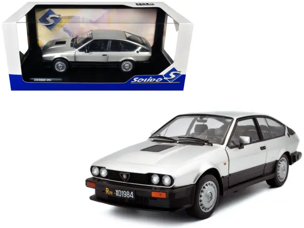 1984 Alfa Romeo GTV6 Silver Metallic 1/18 Diecast Model Car by Solido #1