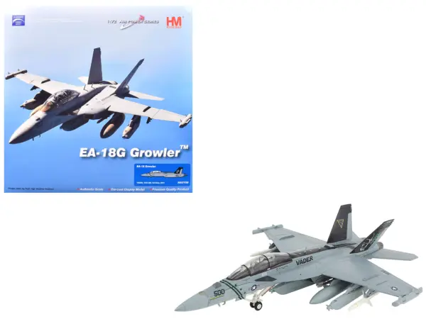 Boeing EA-18 Growler Aircraft "VAQ-209 Star Warriors AF500 Vader" (2024) United States Navy "Air Power Series" 1/72 Diecast Model by Hobby Master #1