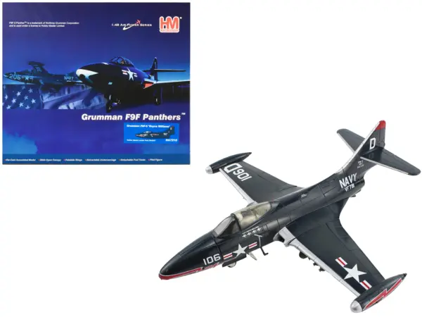 Grumman F9F-5 Panther Aircraft "VF-781 Royce Williams Action Speak Louder than Medals" United States Navy "Air Power Series" 1/48 Diecast Model by Hobby Master #1
