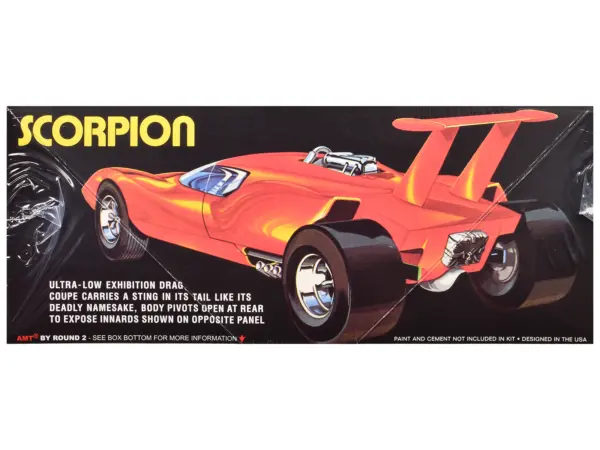 Skill 3 Model Kit Scorpion Mid-Engine Drag Coupe 1/25 Scale Model by AMT #2