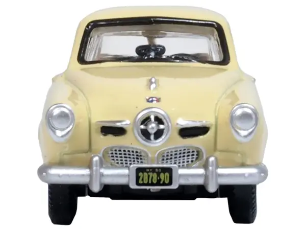 1950 Studebaker Champion Starlight Coupe Tulip Cream 1/87 (HO) Scale Diecast Model Car by Oxford Diecast #3