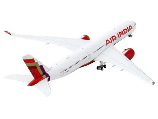 Airbus A350-900 Commercial Aircraft "Air India" (VT-JRH) White with Tail Graphics 1/400 Diecast Model Airplane by GeminiJets #2