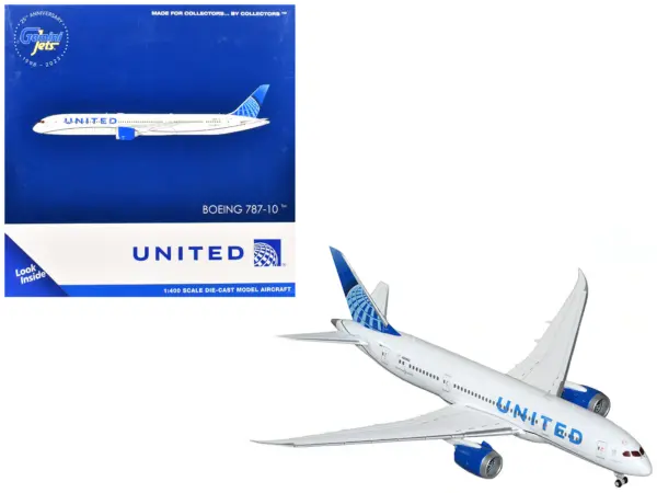 Boeing 787-8 Commercial Aircraft "United Airlines" (N26902) White with Blue Tail 1/400 Diecast Model Airplane by GeminiJets #1