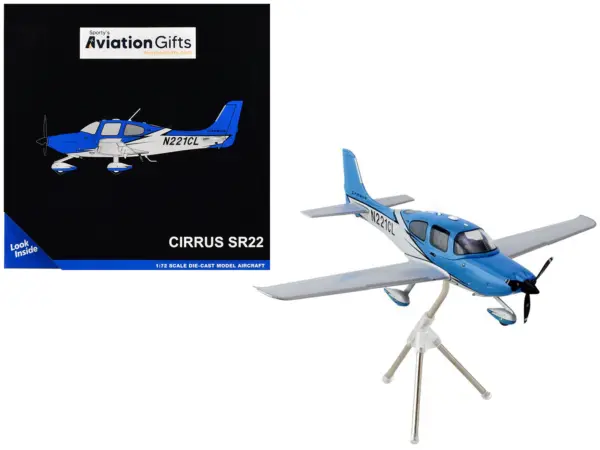 Cirrus SR22 Composite Aircraft (N221CL) Blue "Gemini General Aviation" Series 1/72 Diecast Model Airplane by GeminiJets #1
