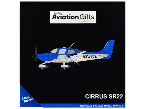 Cirrus SR22 Composite Aircraft (N221CL) Blue "Gemini General Aviation" Series 1/72 Diecast Model Airplane by GeminiJets #3