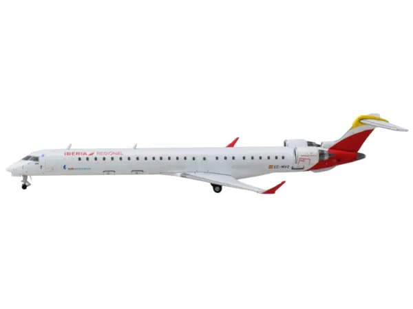 Bombardier CRJ1000 Commercial Aircraft "Iberia Regional" (EC-MVZ) White with Red Tail 1/400 Diecast Model Airplane by GeminiJets #3