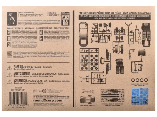 Skill 2 Model Kit 2004 Pontiac GTO 1/25 Scale Model by AMT #4