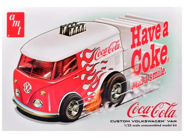Skill 2 Model Kit Volkswagen Van Show Rod "Coca-Cola" 1/25 Scale Model by AMT #1