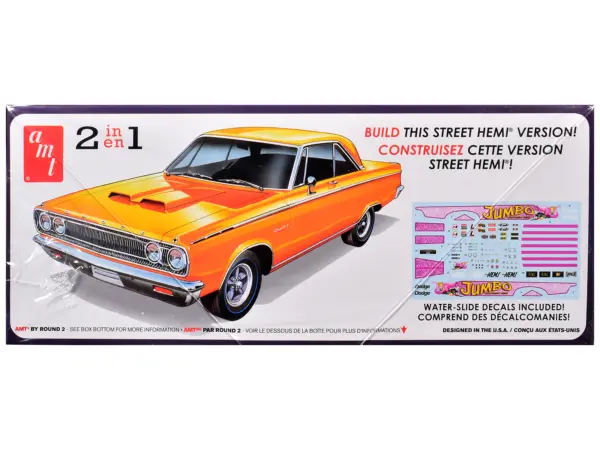 Skill 2 Model Kit 1965 Dodge Coronet 500 Hemi 2-in-1 Kit 1/25 Scale Model by AMT #3