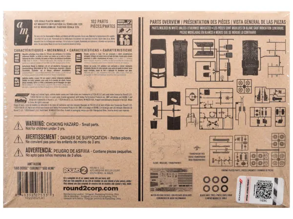 Skill 2 Model Kit 1965 Dodge Coronet 500 Hemi 2-in-1 Kit 1/25 Scale Model by AMT #4