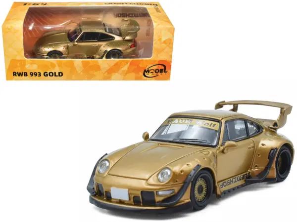 RWB 993 "Yoshiwara" Gold Metallic 1/64 Diecast Model Car by Model Model #1