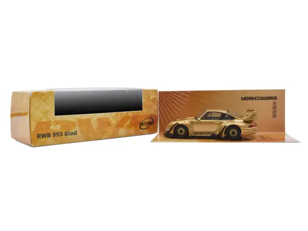 RWB 993 "Yoshiwara" Gold Metallic 1/64 Diecast Model Car by Model Model #4