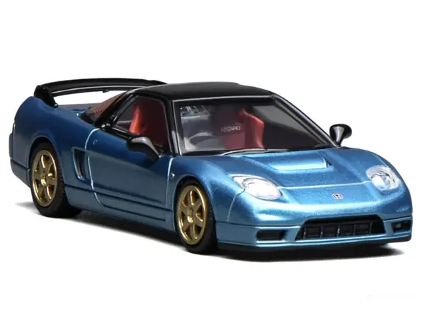 Honda NSX-R (NA2) RHD (Right Hand Drive) Ice Blue Metallic with Black Top and Red Interior "Intern 64" Series 1/64 Diecast Model Car by MotorHelix #4