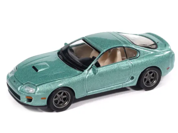 1998 Toyota Supra Caribbean Green Metallic "Modern Muscle" Series 1/64 Diecast Model Car by Auto World #2