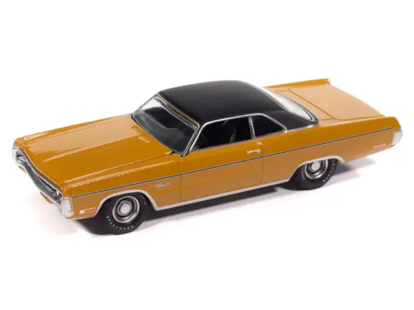 1971 Plymouth Fury III Bahama Yellow with Black Top "Vintage Muscle" Series 1/64 Diecast Model Car by Auto World #2