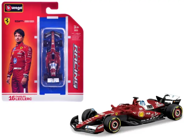 Ferrari SF-25 #16 Charles Leclerc Formula One F1 World Championship (2025) "Formula Racing" Series 1/64 Diecast Model Car by Bburago #1