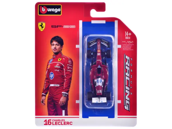 Ferrari SF-25 #16 Charles Leclerc Formula One F1 World Championship (2025) "Formula Racing" Series 1/64 Diecast Model Car by Bburago #3