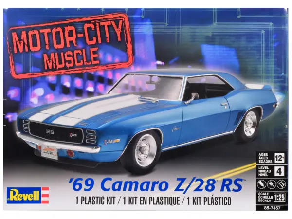 Level 4 Model Kit 1969 Chevrolet Camaro Z/28 RS "Motor-City Muscle" 1/25 Scale Model by Revell #1