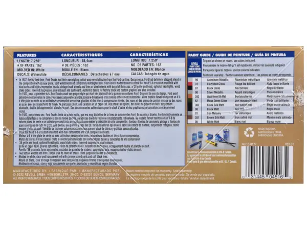 Level 5 Model Kit 1937 Ford Pickup Truck with Surfboard 2-in-1 Kit 1/25 Scale Model by Revell #2