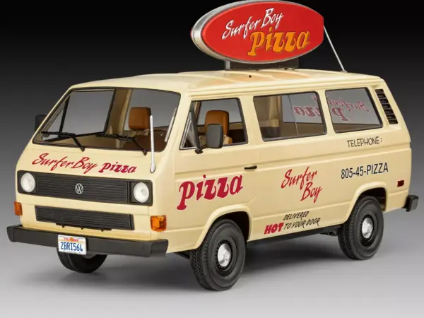 Level 3 Model Kit Argyle’s Volkswagen Vanagon "Surfer Boy Pizza" Van "Stranger Things" (2016-Current) TV Series 1/25 Scale Model by Revell #2