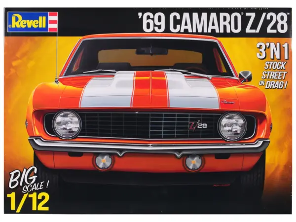 Level 5 Model Kit 1969 Chevrolet Camaro Z/28 3-in-1 Kit 1/12 Scale Model by Revell #1