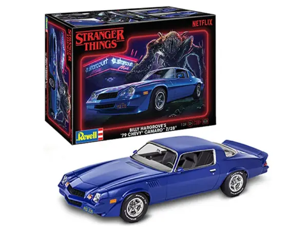 Level 4 Model Kit Billy Hargrove’s 1979 Chevrolet Camaro Z/28 "Stranger Things" (2016-Current) TV Series 1/24 Scale Model by Revell #5
