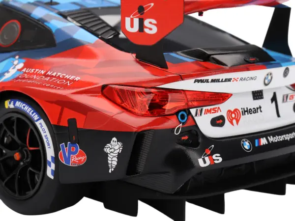 BMW M4 GT3 EVO #1 Connor De Phillippi - Madison Snow - Neil Verhagen - Kelvin van der Linde "Paul Miller Racing" IMSA "24 Hours of Daytona" (2025) 1/18 Model Car by Top Speed #4