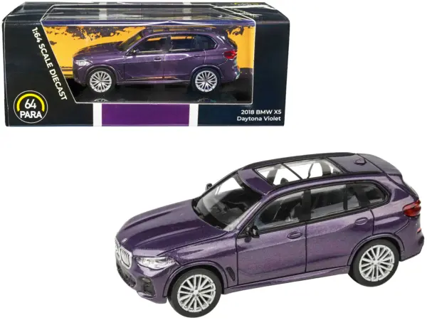 2018 BMW X5 Daytona Violet Metallic with Sunroof 1/64 Diecast Model Car by Paragon Models #1