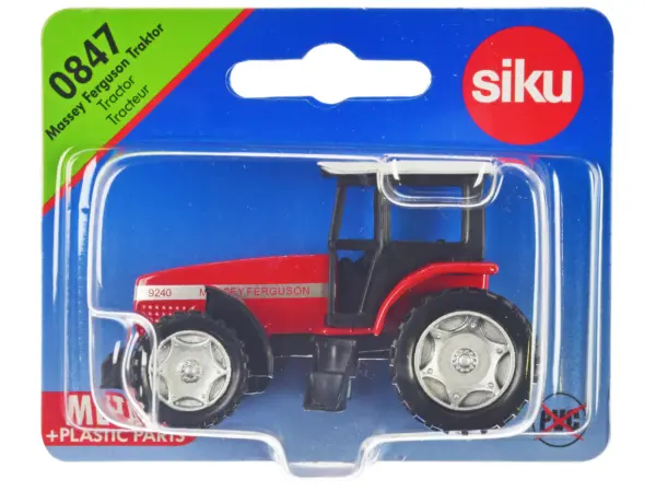 Massey Ferguson 9240 Tractor Red with White Top Diecast Model by Siku #3