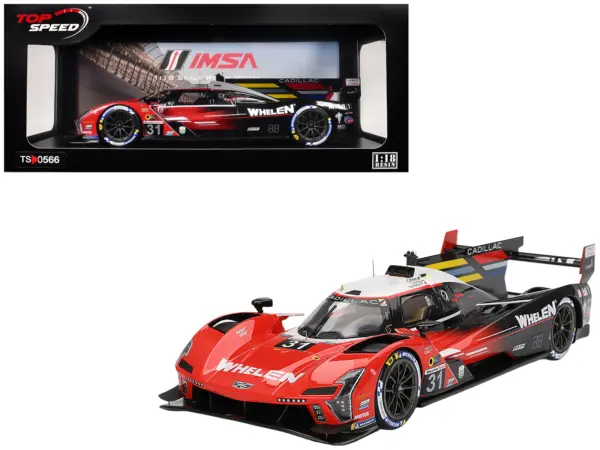 Cadillac V-Series.R #31 Jack Aitken - Tom Blomqvist - Pipo Derani "Whelen Cadillac Racing" 2nd Place IMSA "24 Hours of Daytona" (2024) 1/18 Model Car by Top Speed #1