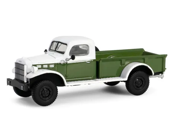 1950 Dodge Power Wagon Pickup Truck Green and White with 1/4 Ton Cargo Trailer Green "Hitch & Tow" Series 32 1/64 Diecast Model Cars by Greenlight #5