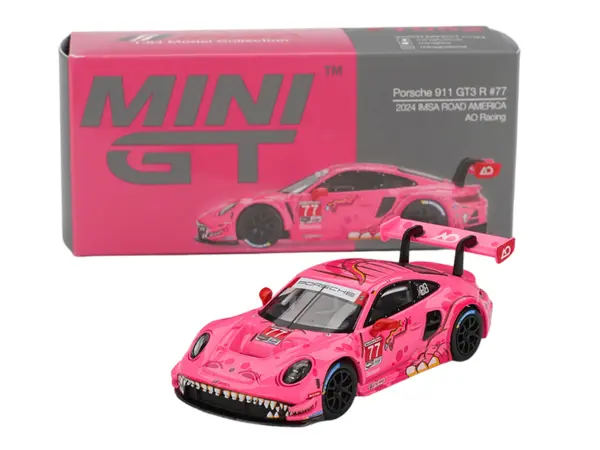 Porsche 911 GT3 R #77 Julien Andlauer - Laurin Heinrich "AO Racing Roxy" GTD Pro "IMSA SportsCar Weekend - Road America" (2024) Limited Edition 1/64 Diecast Model Car by Mini GT #4