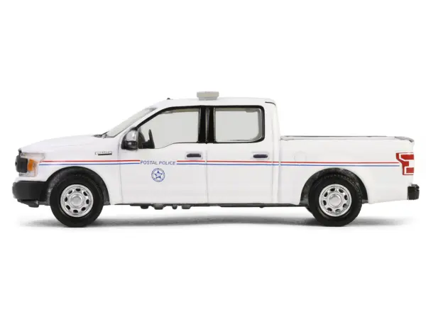 2020 Ford F-150 XL Pickup Truck "United States Postal Service (USPS) Postal Police" White with Red and Blue Stripes "Hobby Exclusive" Series 1/64 Diecast Model Car by Greenlight #3
