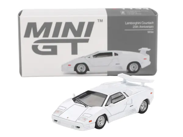 Lamborghini Countach "25th Anniversary" White Limited Edition 1/64 Diecast Model Car by Mini GT #4
