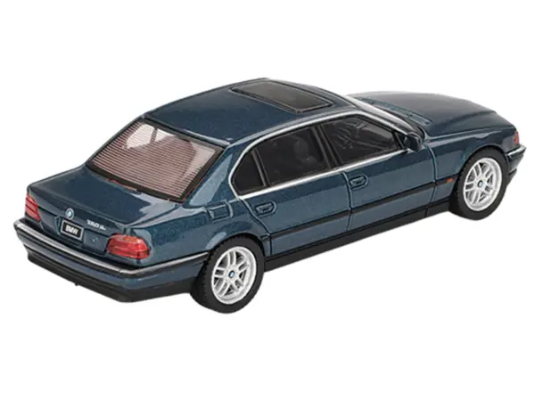 BMW 750IL Sorrento Blue Metallic with Sun Roof Limited Edition 1/64 Diecast Model Car by Mini GT #3