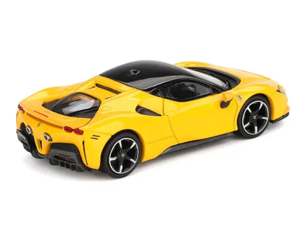Ferrari SF90 Giallo Modena Yellow with Black Top 1/64 Diecast Model Car by BBR #3