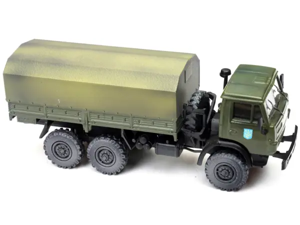 Kamaz 4310 Transport Truck Green (Weathered) "Ukrainian Ground Forces" 1/72 Diecast Model by Legion #3