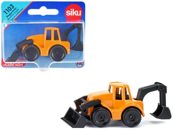 Backhoe Loader Yellow and Black Diecast Model by Siku #1