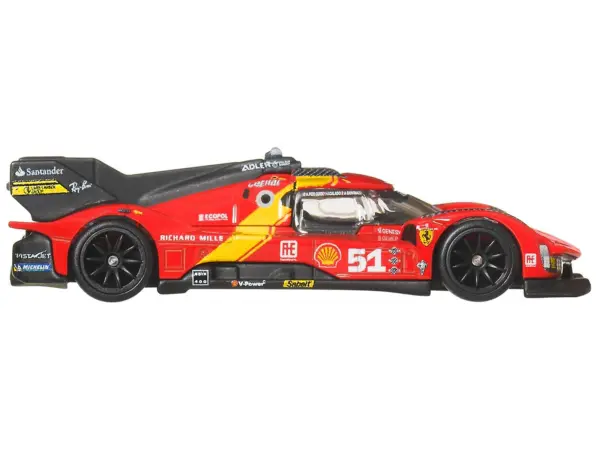 Ferrari 499P #51 Red with Yellow Stripes "Circuit Legends" Series Diecast Model Car by Hot Wheels #2