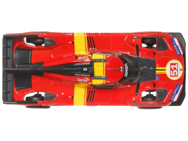 Ferrari 499P #51 Red with Yellow Stripes "Circuit Legends" Series Diecast Model Car by Hot Wheels #3