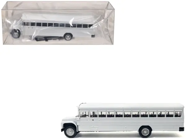 School Bus White 1/87 (HO) Plastic Model by Promotex #1