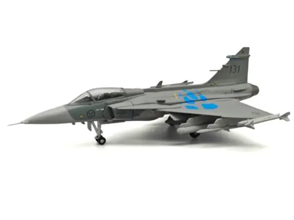 Saab JAS 39A Gripen Fighter Aircraft "131 F 7 Wing Cat’s Paw Livery Satenas Air Base" (2006) Swedish Air Force 1/72 Diecast Model Airplane by Aviation 72 #2