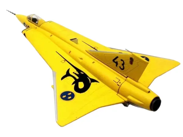 Saab J35J Draken Fighter Aircraft "43-10 3 "Johan Gul" Squadron 10 Wing Final Flight Livery" (1997) Swedish Air Force 1/72 Diecast Model Airplane by Aviation 72 #3