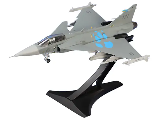 Saab JAS 39A Gripen Fighter Aircraft "131 F 7 Wing Cat’s Paw Livery Satenas Air Base" (2006) Swedish Air Force 1/72 Diecast Model Airplane by Aviation 72 #4