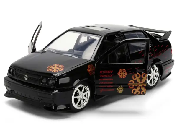 Volkswagen Jetta Black with Graphics "Fast & Furious Remix - 25th Anniversary" Series 1/32 Diecast Model Car by Jada #2