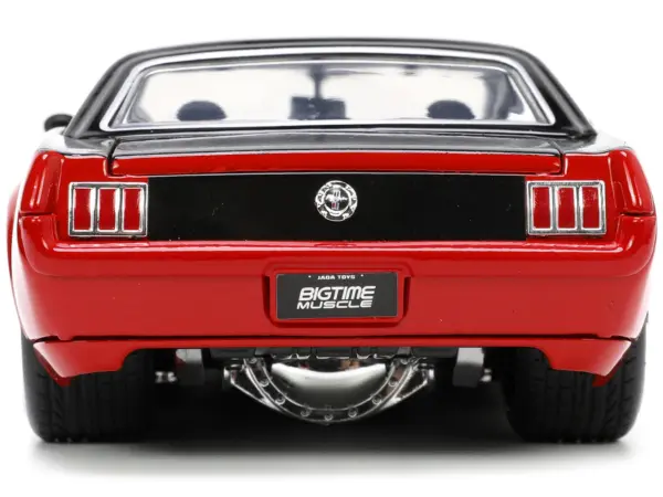 1965 Ford Mustang Custom Red and Black "Bigtime Muscle" Series 1/24 Diecast Model Car by Jada #5