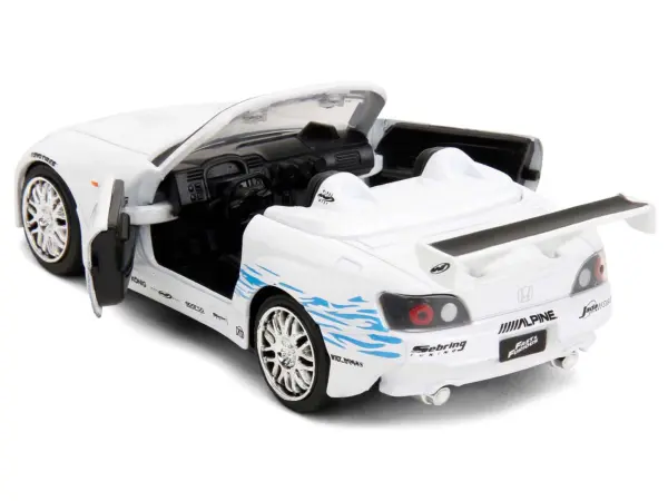 2001 Honda S2000 Convertible White with Graphics "Fast & Furious Remix - 25th Anniversary" Series 1/32 Diecast Model Car by Jada #4