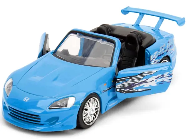 2001 Honda S2000 Convertible Blue with Graphics "Fast & Furious Remix - 25th Anniversary" Series  1/32 Diecast Model Car by Jada #2