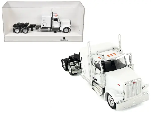 Peterbilt 589 Truck with 72 Inch Sleeper White 1/87 (HO) Plastic Model Car by HO Logistics #1