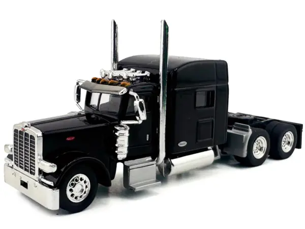 Peterbilt 389 Truck Tractor with Sleeper Cab Black 1/87 (HO) Scale Plastic Model Car by HO Logistics #2
